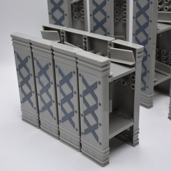 Imaginarium Train Track Supports Risers Gray Plastic Wood Brio Thomas Lot x 09 - Picture 6 of 11